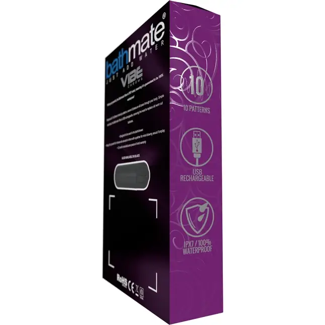 Серебристая перезаряжаемая вибропуля Bathmate Vibrating Bullet Vibe Chrome - Аксессуары. Фотография 5.