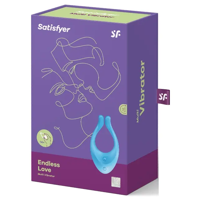 Голубой многофункциональный стимулятор для пар Satisfyer Endless Love. Фотография 6.