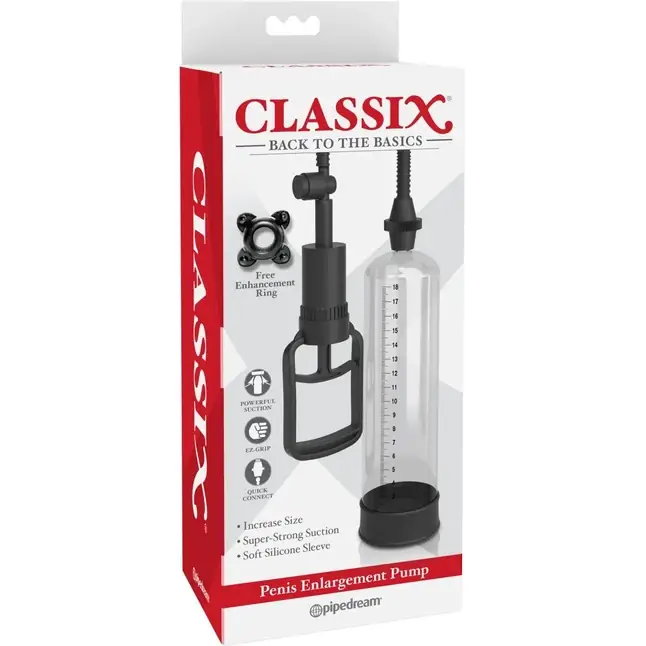 Прозрачная портативная вакумная помпа Penis Enlargement Pump - Classix. Фотография 2.