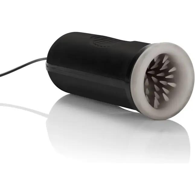 Черный мастурбатор Silicone Vibrating Oro Simulator. Фотография 2.