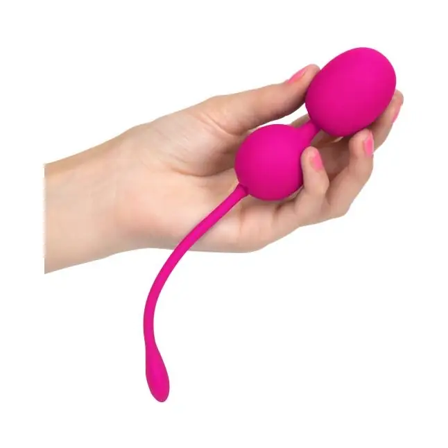Розовые вагинальные шарики с вибрацией Rechargeable Dual Kegel. Фотография 2.