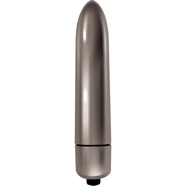 Серебристая вибропуля Mae - 9 см