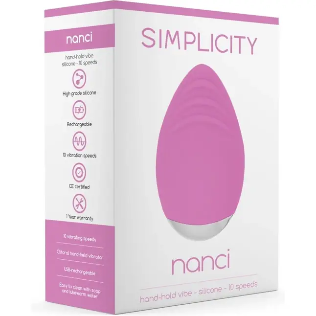 Розовый клиторальный стимулятор Nanci - 10,5 см - Simplicity. Фотография 3.