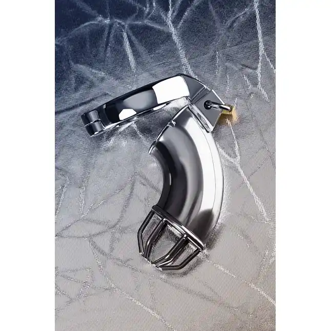 Серебристый мужской пояс верности TOYFA Metal - Metal. Фотография 8.