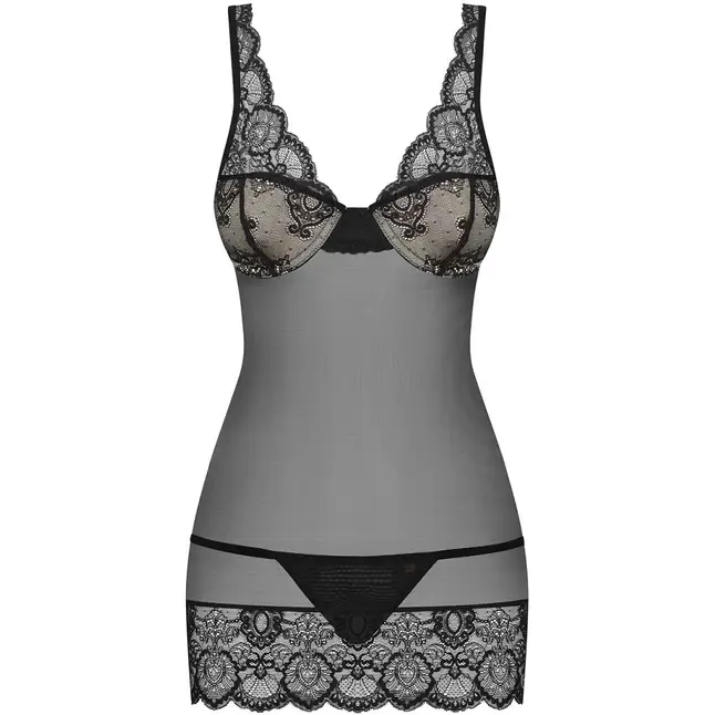 Полупрозрачная сорочка с лифом на косточках - Sexy. Фотография 3.