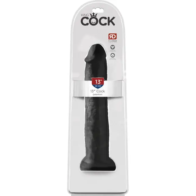 Черный фаллоимитатор-гигант на присоске 13 Cocks - 33 см. - King Cock. Фотография 3.