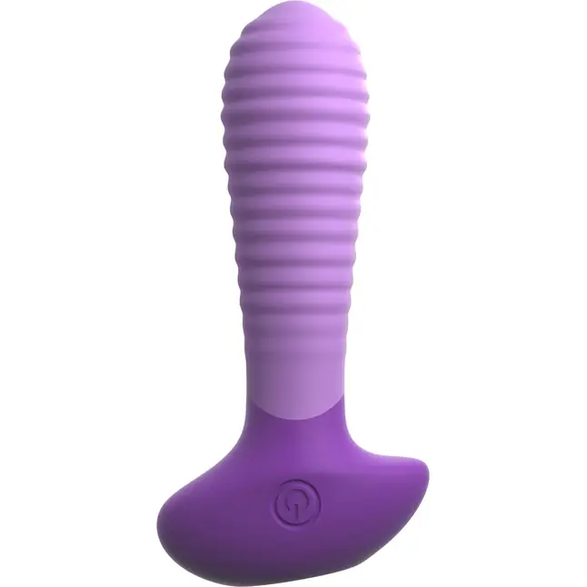 Сиреневый анальный вибратор с рёбрышками Petite Tease-Her - 11,9 см - Fantasy For Her