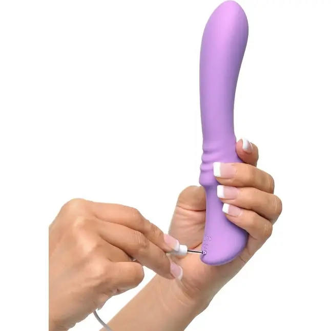 Сиреневый перезаряжаемый гнущийся вибратор Flexible Please-Her - 18,5 см - Fantasy For Her. Фотография 5.