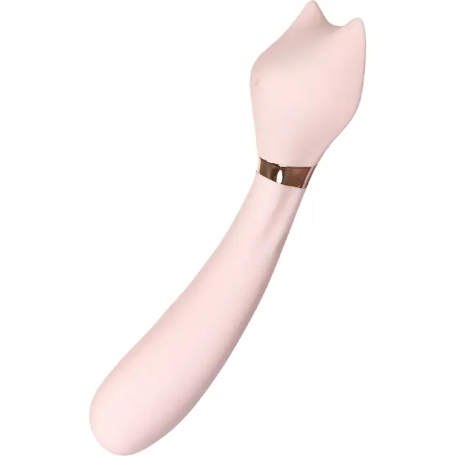 Нежно-розовый вибратор Sinjoys CAT Coco - 21,3 см