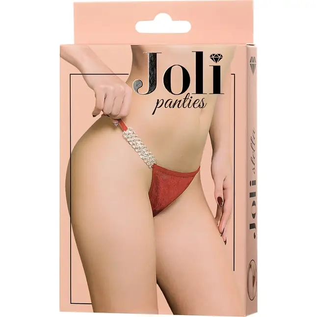 Трусики-стринги Stella с цепочками и стразами - Joli by Erolanta. Фотография 7.