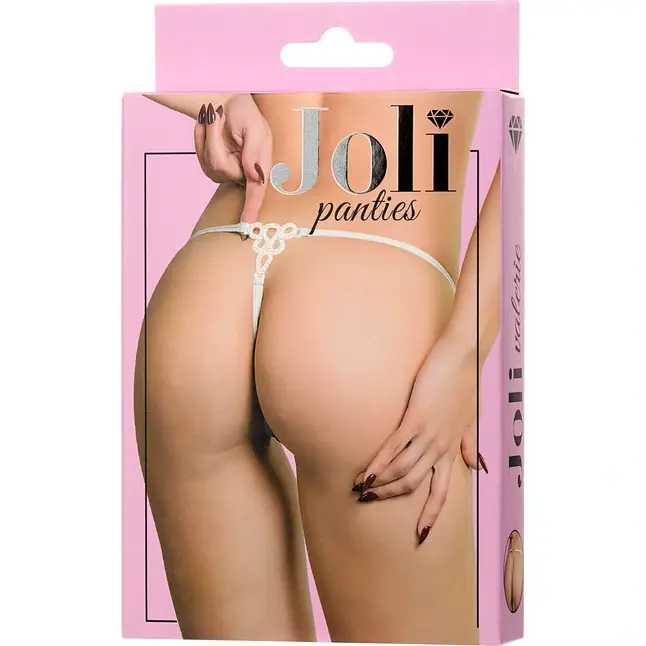Трусики-стринги Valerie с декором из страз - Joli by Erolanta. Фотография 10.
