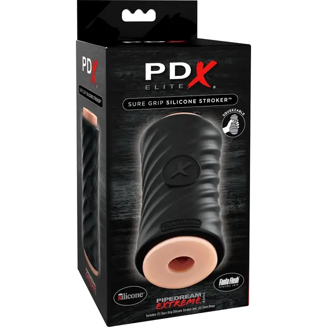 Телесный мастурбатор Sure Grip Stroker - PDX Elite. Фотография 5.