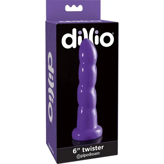 Фиолетовый стимулятор на присоске 6 Twister - 18,4 см - Dillio. Фотография 2.