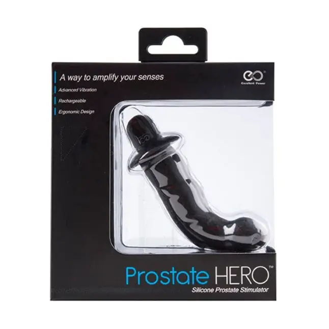 Черный вибромассажер простаты PROSTATE HERO 4INCH - Anal Amunition. Фотография 2.