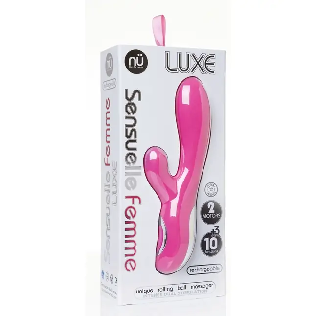 Розовый вибромассажер FEMME LUXE - 23,5 см. Фотография 2.