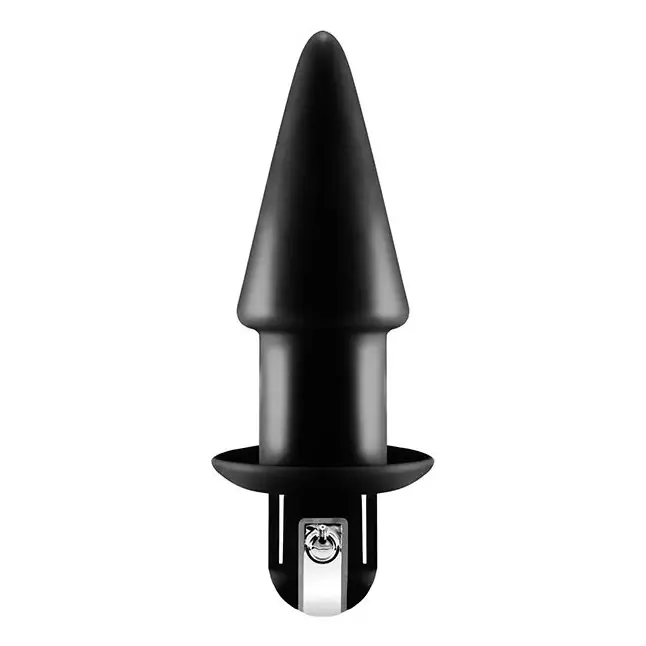 Черный конический анальный вибратор HUMPER 3.5INCH VIBRATOR