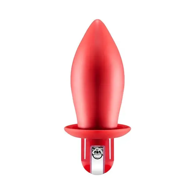 Красный конусообразный анальный вибратор HUMPER 3.5INCH VIBRATOR - 8 см