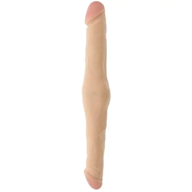 Двусторонний фаллоимитатор с утолщением посередине REALSTUFF DUO DONG 13.9INCH - 35,5 см - RealStuff
