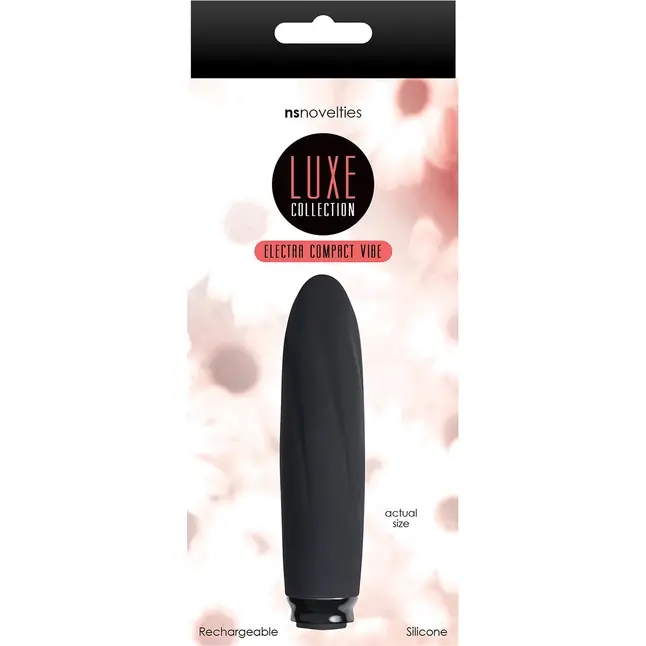 Черный мини-вибратор COMPACT VIBE ELECTRA - 11 см - Luxe. Фотография 2.