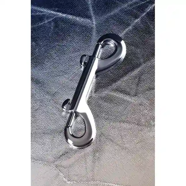Серебристый двухсторонний карабин TOYFA Metal - Metal. Фотография 7.