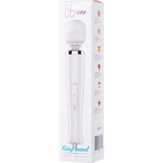 Белый жезловый вибромассажер L EROINA Super Massager - L EROINA. Фотография 4.